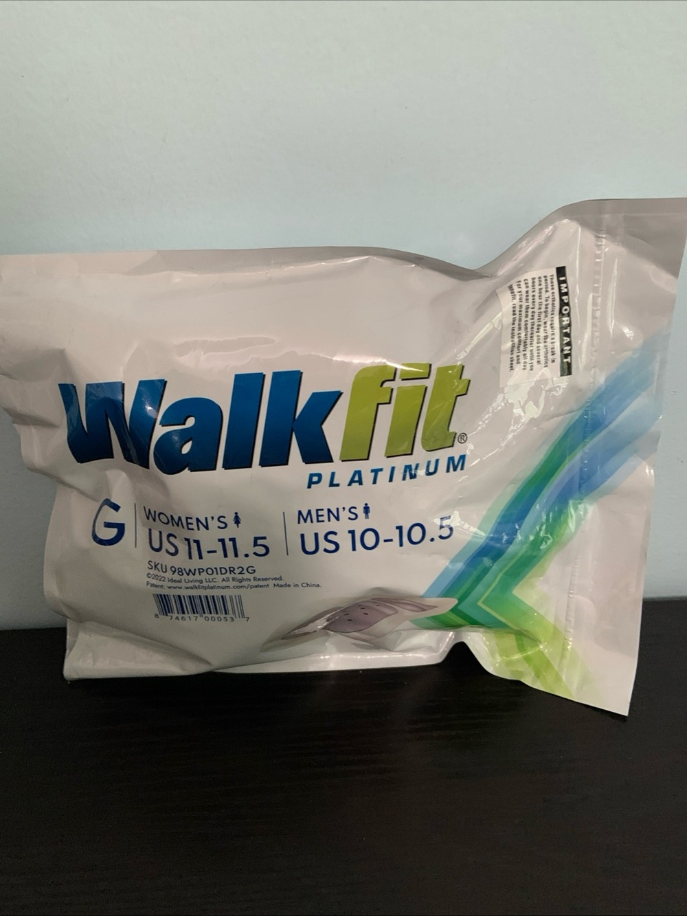 WalkFit Platinum/Womens US 11-11.5, US Mens 10-10.5  Shoe Inserts.